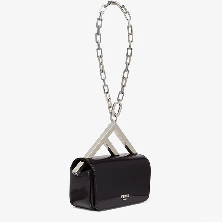 Vintage HOT Bag Fendi Black F Calf Leather Nano In 0731